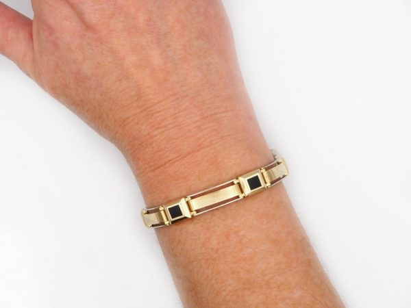Ekol Onyx Set Bracelet in Yellow and White Gold