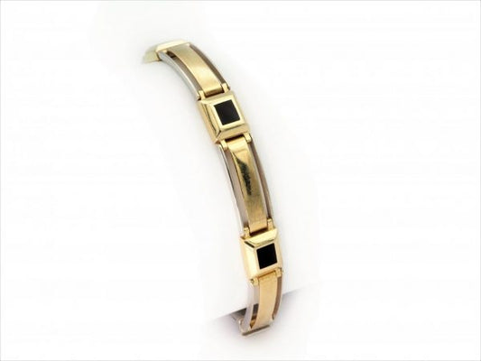 Ekol Onyx Set Bracelet in Yellow and White Gold