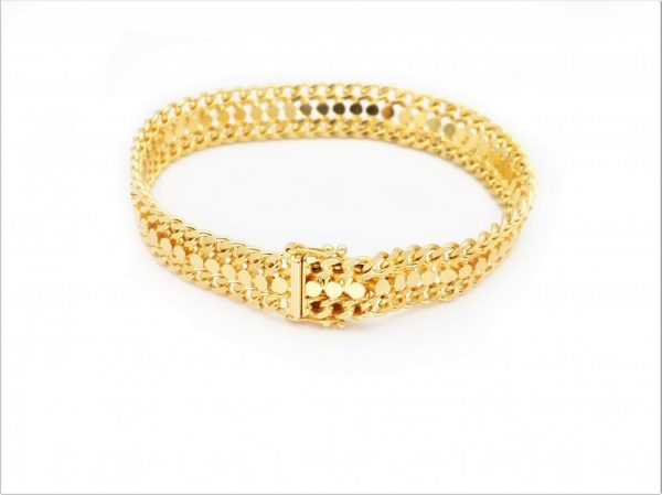 Vintage 1970s Warm Yellow Gold Bracelet