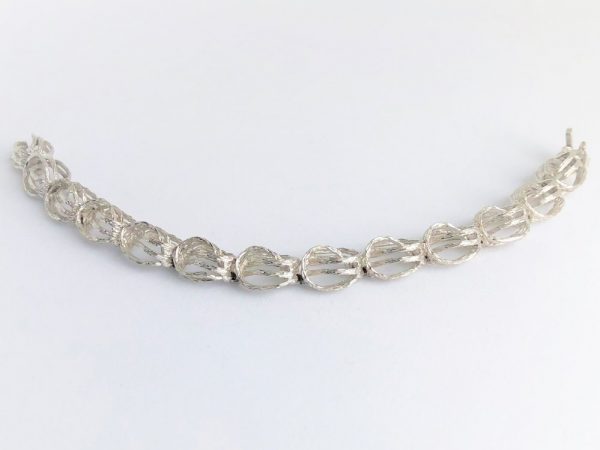 Round Fantasy Link White Gold Bracelet