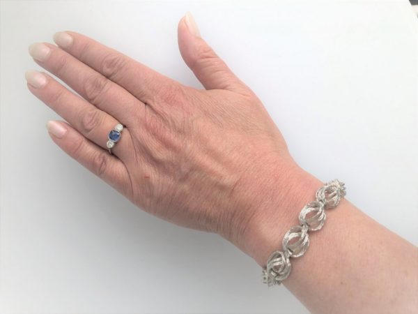 Round Fantasy Link White Gold Bracelet