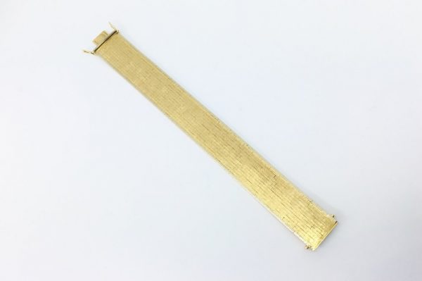 Vintage 1960s Wide Matte Gold Bracelet