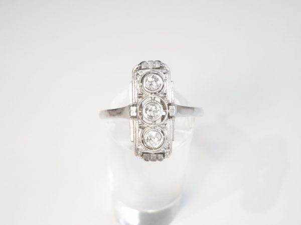 Antique Art Deco Rectangular 0.30ct Diamond Ring