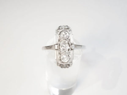 Antique Art Deco Rectangular 0.30ct Diamond Ring