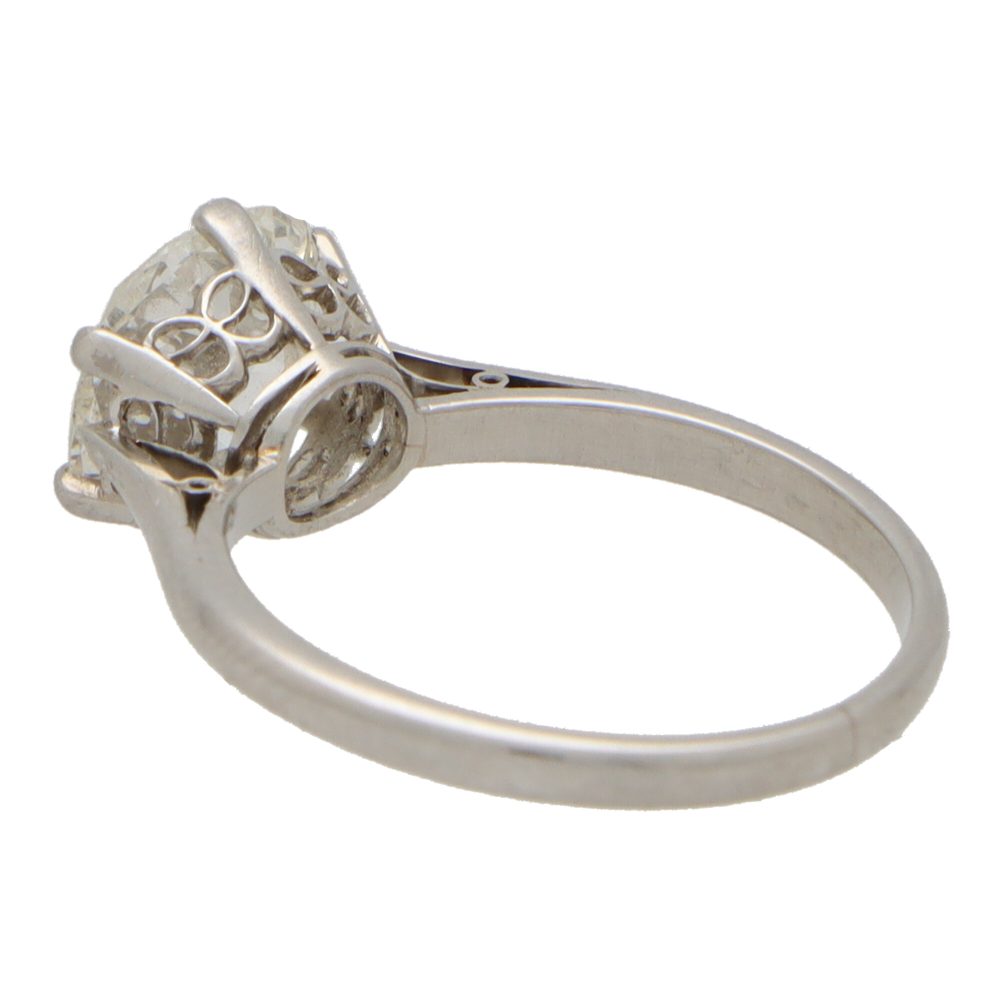 1.80ct Old Mine Cut Diamond Solitaire Engagement Ring