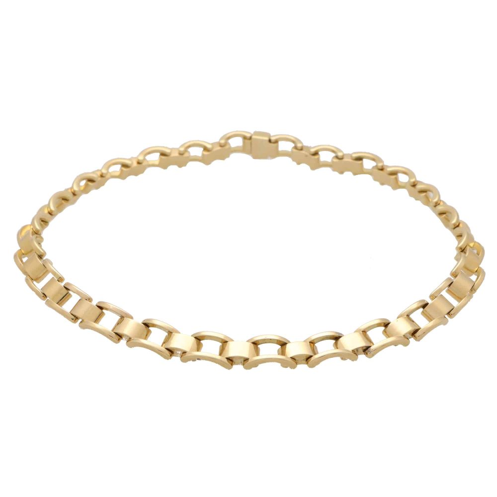 Art Deco Inspired Diamond Line Bracelet In 18 Carat Yellow Gold
