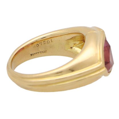 Vintage Bulgari two tone tourmaline ring set in gold.