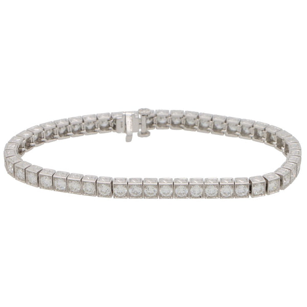 6.03ct Diamond Line Tennis Bracelet in Platinum