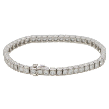 6.03ct Diamond Line Tennis Bracelet in Platinum