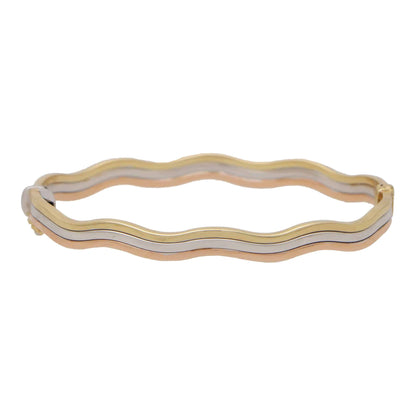 9k Gold Vintage Trinity Wave Bangle