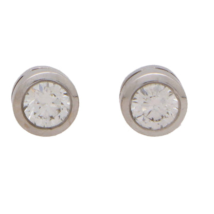 Diamond Stud Earrings in 18 Carat White Gold