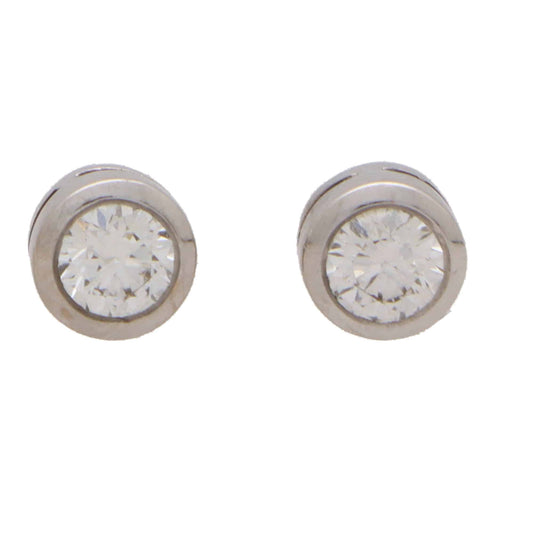 Diamond Stud Earrings in 18 Carat White Gold