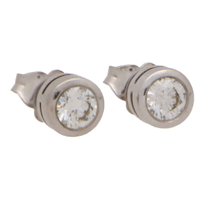 Diamond Stud Earrings in 18 Carat White Gold