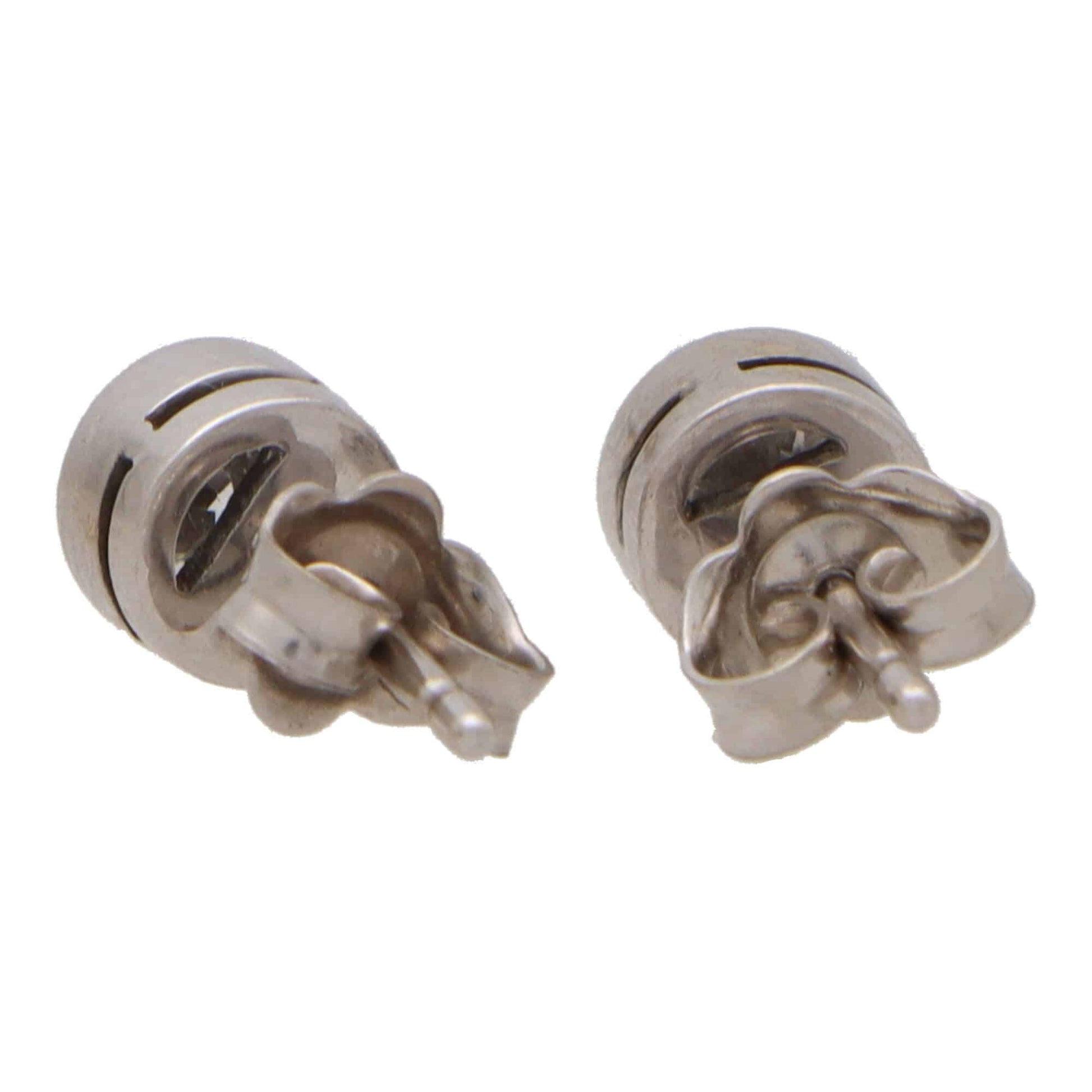 Diamond stud earrings set in 18 carat white gold.