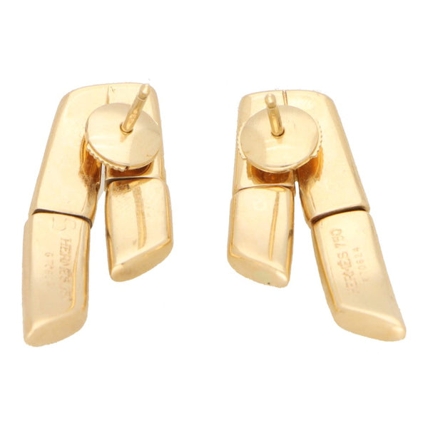 Vintage Hermes gold earrings.