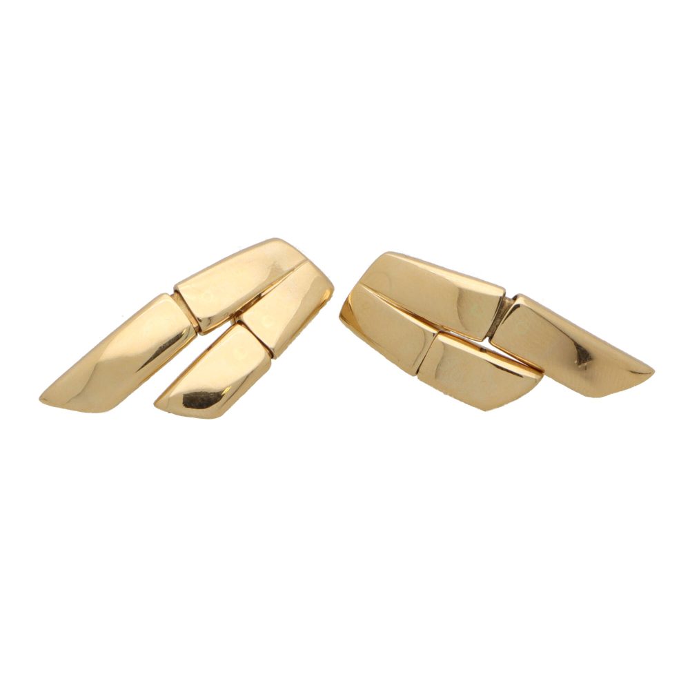 Vintage Hermes gold earrings.