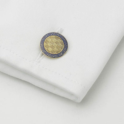 ART DECO GOLD AND ENAMEL CUFFLINKS MO2