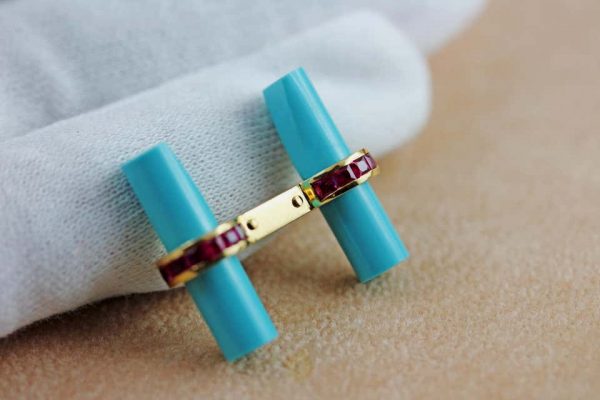 Ruby, Agate, Lapis Lazuli, Malachite, Turquoise and Onyx Interchangeable Cufflinks