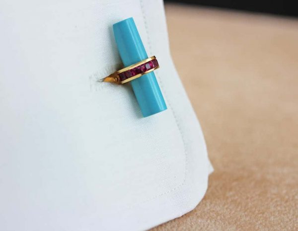 Ruby, Agate, Lapis Lazuli, Malachite, Turquoise and Onyx Interchangeable Cufflinks