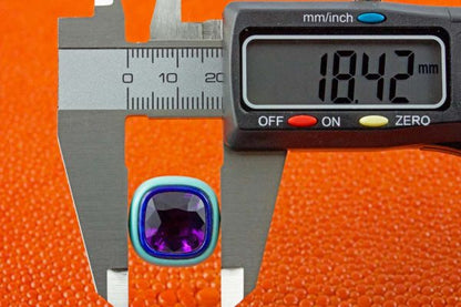 Amethyst, Lapis Lazuli, Turquoise and Mother of Pearl 18 Carat Yellow Gold Earrings