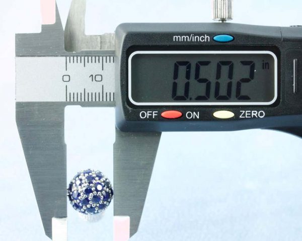 18 Carat White Gold Sapphire Cufflinks