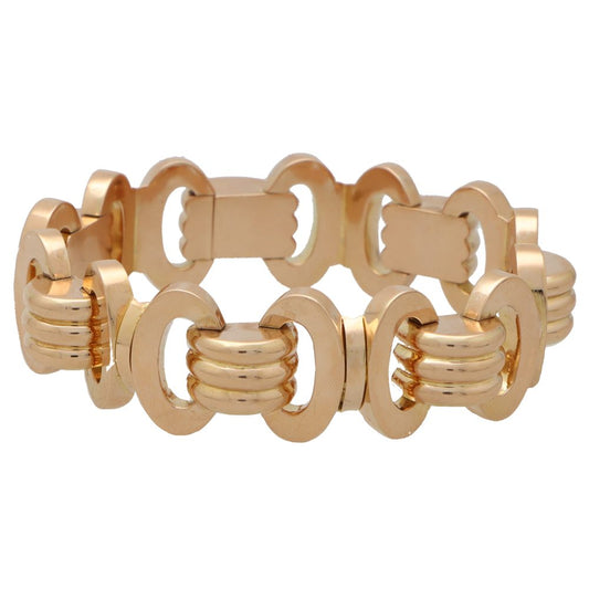 retro gold vintage bracelet wide chunky