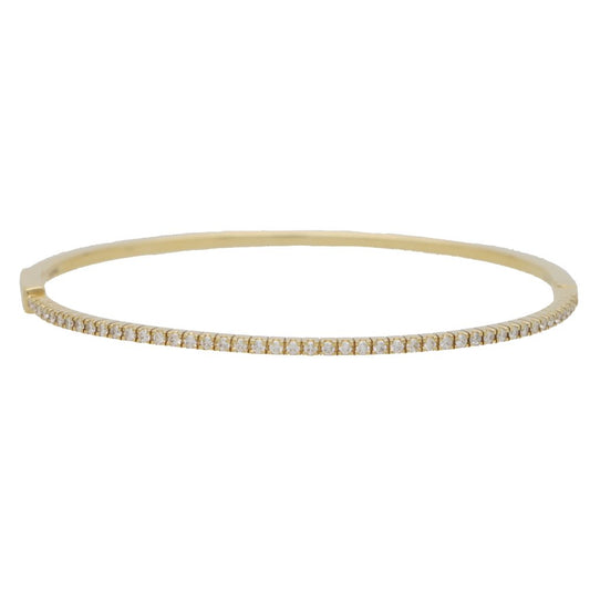 Half Eternity 0.45ct Diamond Set Bangle Bracelet in 18ct Yellow Gold