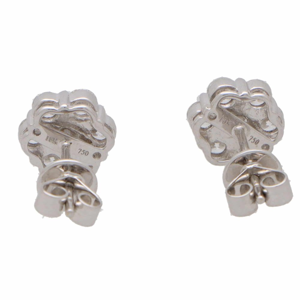 1.50ct Diamond Cluster Stud Earrings