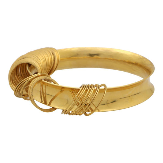 22k Vintage Gold Bangle With Hanging Circle Motifs
