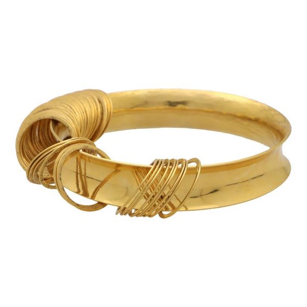 22k Vintage Gold Bangle With Hanging Circle Motifs