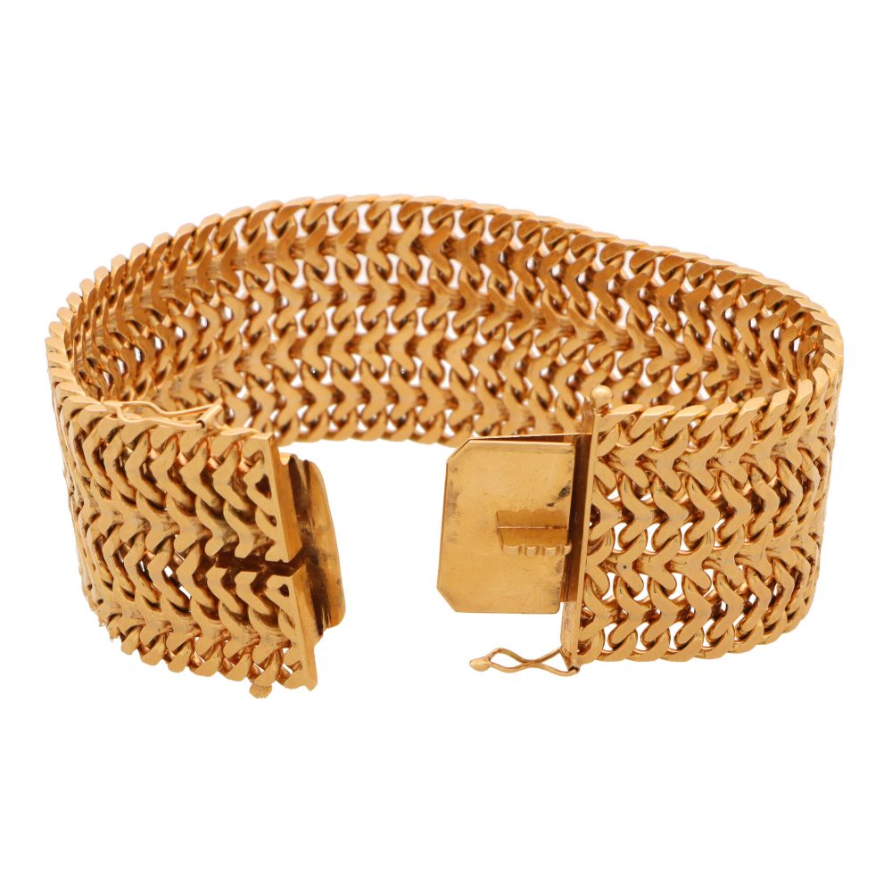 Vintage 18K Heavy Weight Mesh Bracelet