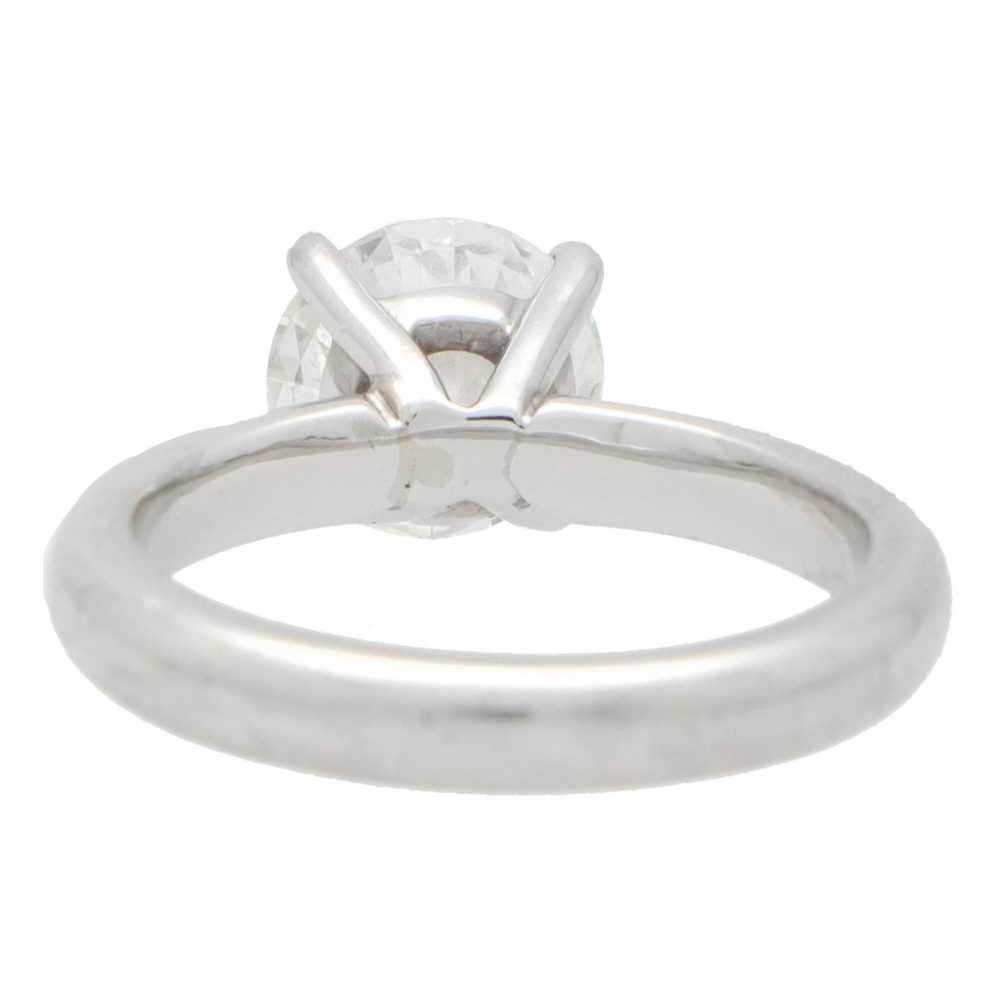 Certified 1.54ct Round Cut Diamond Solitaire Engagement Ring