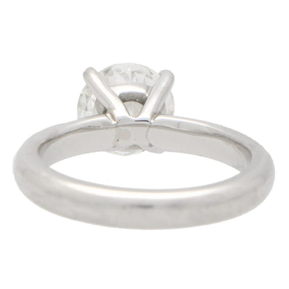 Certified 1.54ct Round Cut Diamond Solitaire Engagement Ring