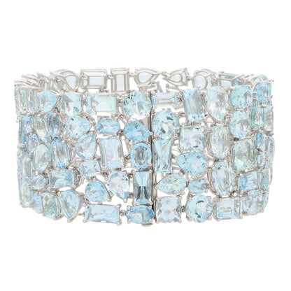 Contemporary 94.6ct Aquamarine Bracelet