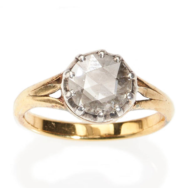 Antique 0.70ct Rose Cut Diamond Ring