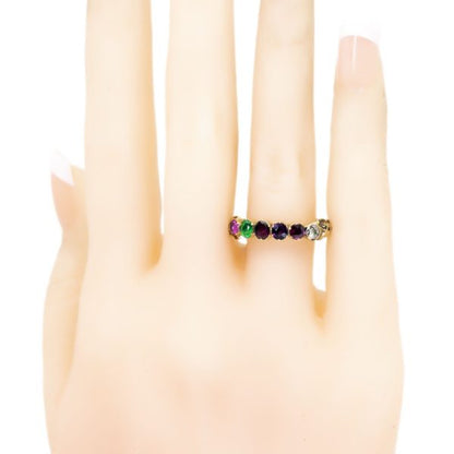 Antique Acrostic 'Regard' Gemstone Ring