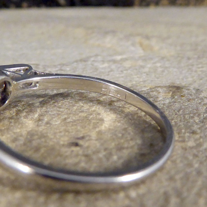 Antique Art Deco 0.92ct Brilliant Cut Diamond Solitaire Ring