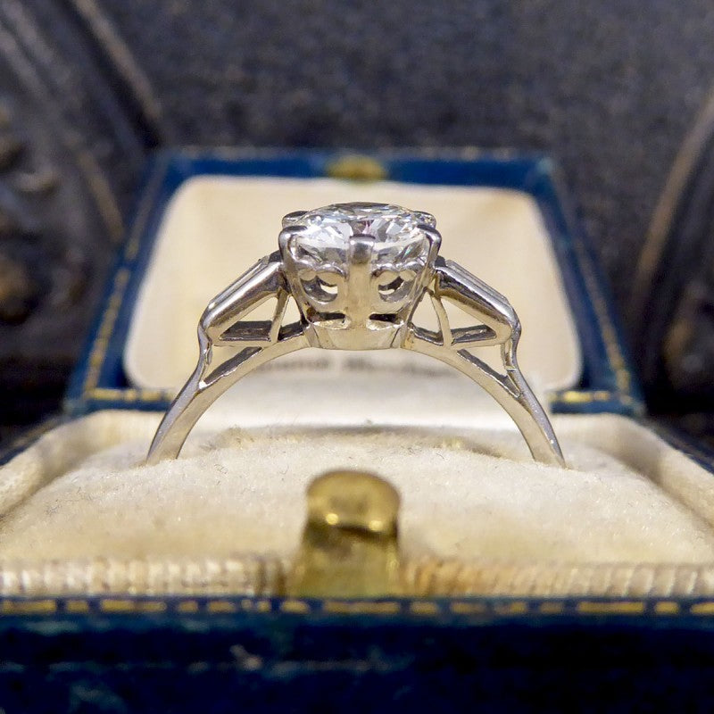 Antique Art Deco 0.92ct Brilliant Cut Diamond Solitaire Ring