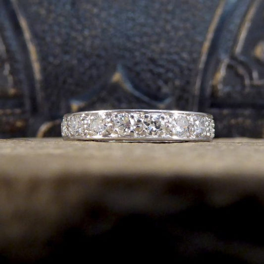 Antique Art Deco 1.44ct Diamond Full Eternity Ring