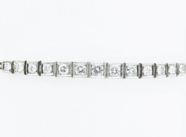 Antique Art Deco 1.55ct Diamond Line Bracelet