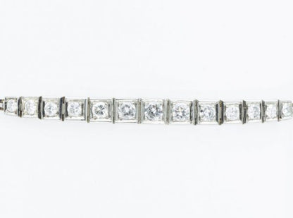 Antique Art Deco 1.55ct Diamond Line Bracelet