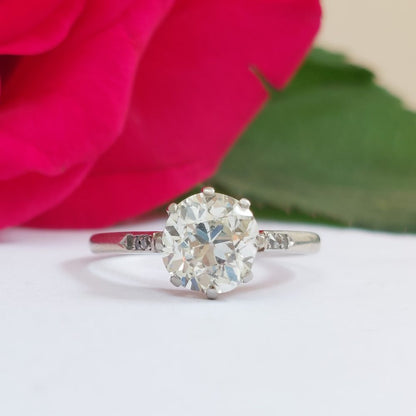 Antique Art Deco 1.64ct Old Cut Diamond Ring