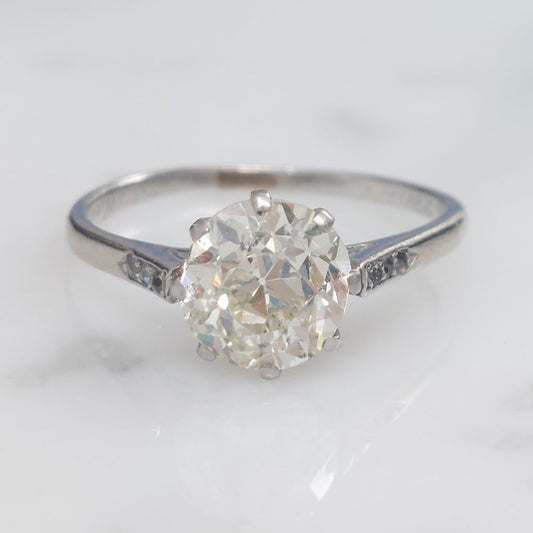 Antique Art Deco 1.64ct Old Cut Diamond Ring