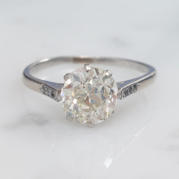 Antique Art Deco 1.64ct Old Cut Diamond Ring