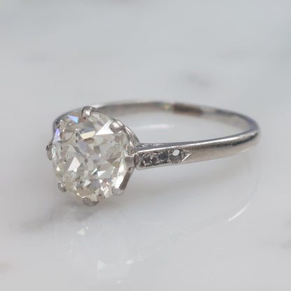 Antique Art Deco 1.64ct Old Cut Diamond Ring