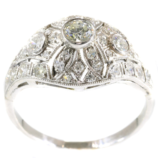 Antique Art Deco 1.74ct Old European Cut Diamond Ring