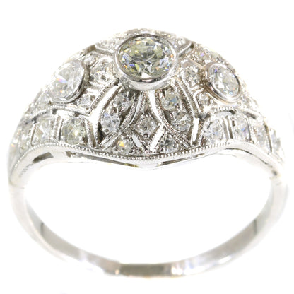 Antique Art Deco 1.74ct Old European Cut Diamond Ring