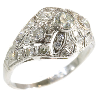 Antique Art Deco 1.74ct Old European Cut Diamond Ring