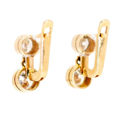 Antique Art Deco 1ct Diamond Earrings