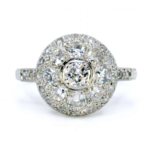 Antique Art Deco 1ct Diamond Platinum Ring